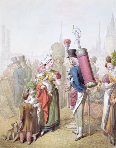 पोंट नॉट्रे-डेम, c.1810 (wc कागज पर) द्वारा जॉर्ज एमानुएल ओपित्ज़