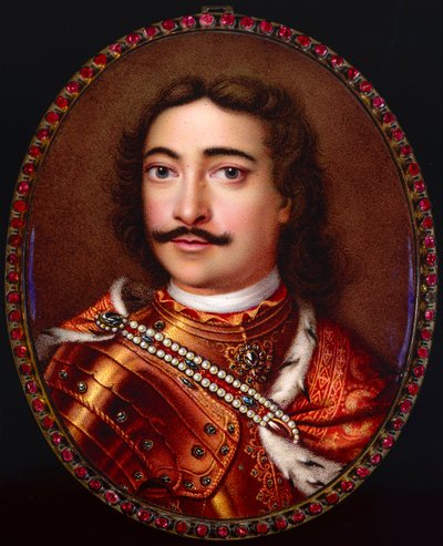 सम्राट पीटर I द ग्रेट का पोर्ट्रेट 1672-1725। द्वारा जॉर्ज फ्रेडरिक डिंगलिंगर
