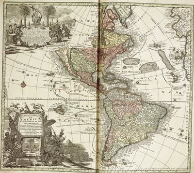 अमेरिका का नक्शा, 1744 द्वारा जॉर्ज मैथ्यू सेटर
