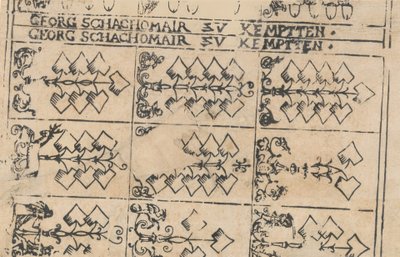 प्लेइंग कार्ड्स की शीट, 1575-1600। द्वारा जॉर्ज शाकोमायर