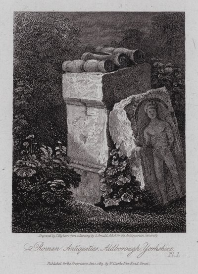रोमन पुरावशेष, एल्डबोरो, यॉर्कशायर (उत्कीर्णन) द्वारा जॉर्ज (बाद) अर्नाल्डो