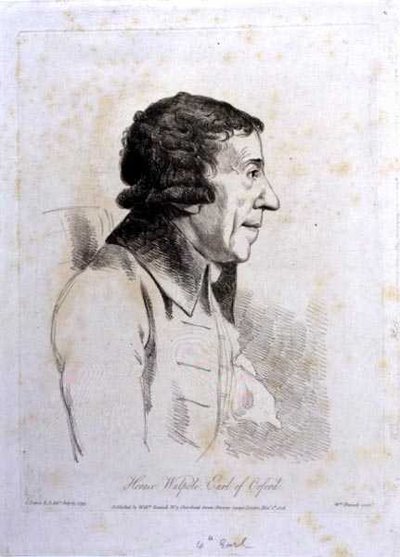 होरेस वालपोल, ऑरफोर्ड का चौथा अर्ल (1717-97), विलियम डेनियल द्वारा उकेरा गया (1769-1837) द्वारा जॉर्ज (बाद) नृत्य