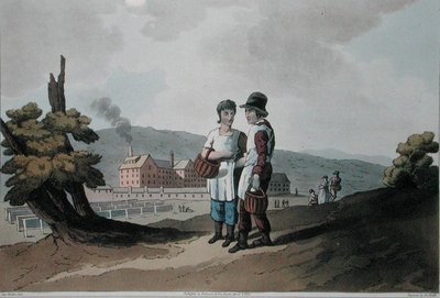 रॉबर्ट हैवेल (1769-1832) 1814 (कलर लिथो) द्वारा उकेरी गई 'कॉस्ट्यूम ऑफ यॉर्कशायर' से फैक्ट्री चिल्ड्रेन द्वारा जॉर्ज (बाद) वॉकर