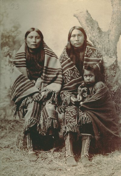 दो Comanche महिलाएं और एक छोटा बच्चा द्वारा जॉर्ज ए। एडिसन