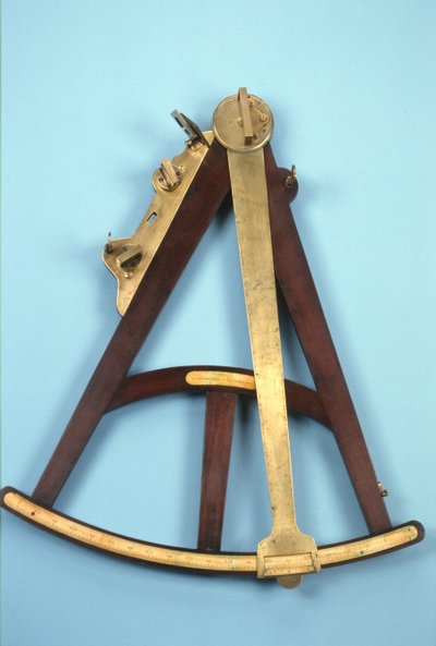 18-इंच हैडली क्वाड्रंट या ऑक्टेंट, c.1760 (लकड़ी, पीतल und ग्लास) द्वारा George Adams