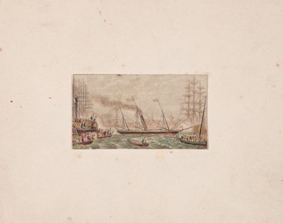 नीडल-बॉक्स प्रिंट: द रॉयल फ्लीट इन किलकेनी बे, 1850। द्वारा जॉर्ज बैक्सटर