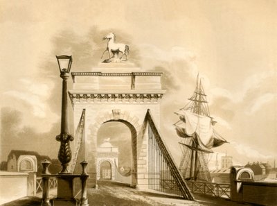 नोरफोक ब्रिज, न्यू शोरम, 1835। द्वारा जॉर्ज बैक्सटर