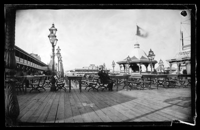 केबल्स और आयरन गाय, कोनी द्वीप, ब्रुकलिन, c.1872-87 (गीला-कोलोडियन नकारात्मक) द्वारा जॉर्ज ब्रैडफोर्ड ब्रेनरड