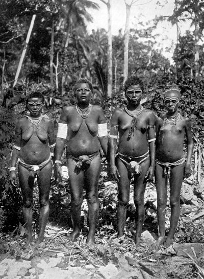 फेस्टिवल में महिलाएँ, मेलान्सिया, 1920। द्वारा जॉर्ज ब्राउन