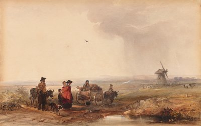 जिप्सी कैंप, हॉलैंड, 1800s। द्वारा जॉर्ज ब्रायंट कैंपियन