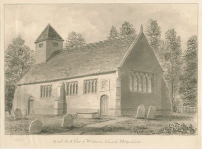 व्हिटमोर चर्च: सीपिया ड्राइंग, 1841 द्वारा जॉर्ज बकलर