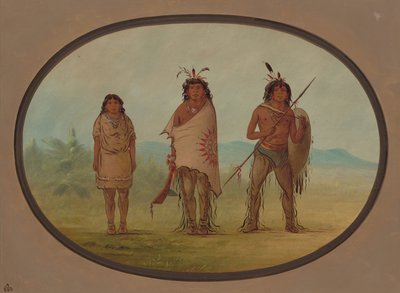 एक युमा प्रमुख, उनकी बेटी और एक योद्धा, 18551869। द्वारा जॉर्ज कैटलिन