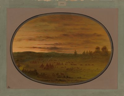 सनसेट, 1861-69 में एक भारतीय एग्जीबिशन द्वारा जॉर्ज कैटलिन