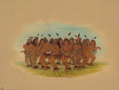 बियर डांस - निस्टेनेक्स, 1861। द्वारा जॉर्ज कैटलिन