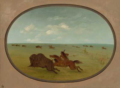 बफेलो चेस, सिओक्स इंडियंस, अपर मिसौरी, 18611869। द्वारा जॉर्ज कैटलिन