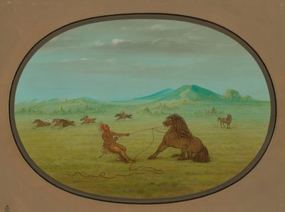 कैचिंग वाइल्ड हॉर्सेस - पावनी, 18611869। द्वारा जॉर्ज कैटलिन