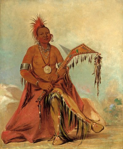 क्लर-मॉन्ट, जनजाति के पहले प्रमुख, 1834। द्वारा जॉर्ज कैटलिन