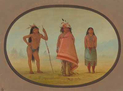 कोचिमटी प्रमुख, उनकी पत्नी और एक योद्धा, 18551869। द्वारा जॉर्ज कैटलिन