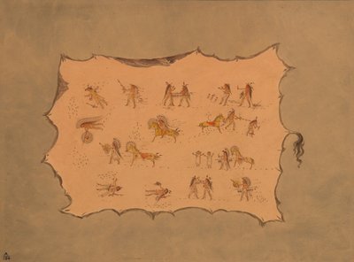 मह-तो-तो-पा के बागे की प्रतिकृति - मंडन, 18611869। द्वारा जॉर्ज कैटलिन
