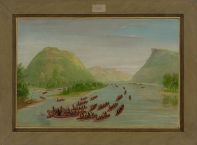 फादर हेन्नेपिन और दो साथियों ने कैदियों को सिओक्स द्वारा बनाया, अप्रैल 1680, 1847-48 द्वारा जॉर्ज कैटलिन