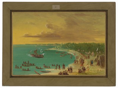 एरी झील पर ग्रिफिन की पहली नौकायन। 7 अगस्त 1679 द्वारा जॉर्ज कैटलिन