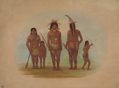 पांच इक्विटो भारतीय, 18541869। द्वारा जॉर्ज कैटलिन