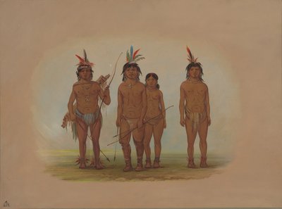 चार मकोची भारतीय, 18541869। द्वारा जॉर्ज कैटलिन