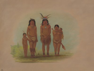 चार सेपिबो भारतीय, 18541869। द्वारा जॉर्ज कैटलिन