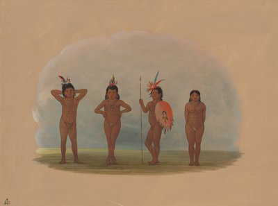 चार ज़ुरुमती बच्चे, 18541869। द्वारा जॉर्ज कैटलिन