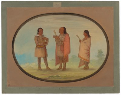 किकापू भारतीय उपदेश और प्रार्थना कर रहे हैं द्वारा जॉर्ज कैटलिन