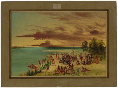 ला सैले फ्रांस के लिए लुइसियाना पर दावा कर रहा है। 9 अप्रैल, 1682 द्वारा जॉर्ज कैटलिन