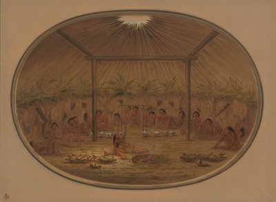 मंडन समारोह - पानी डूब जाता है, 18611869। द्वारा जॉर्ज कैटलिन