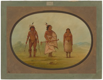 मोहवे प्रमुख, एक योद्धा, और उसकी पत्नी द्वारा जॉर्ज कैटलिन