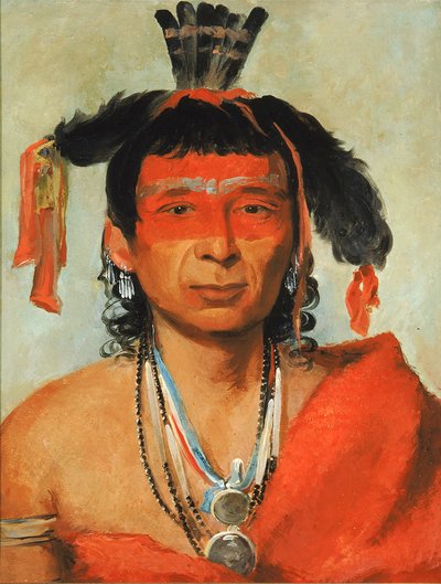मैश-की-वेट, ए ग्रेट डैंडी, 1831। द्वारा जॉर्ज कैटलिन