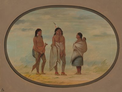 न्यास इंडियन चीफ, उनकी पत्नी और एक योद्धा, 18551869। द्वारा जॉर्ज कैटलिन