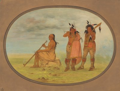 ओल्ड मेनोमोनी चीफ विद टू यंग बीक्स, 18611869। द्वारा जॉर्ज कैटलिन