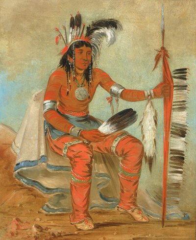 ओ'न-डेग, द क्रो, ए डैंडी, 1836। द्वारा जॉर्ज कैटलिन