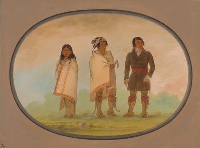 ओनिडा प्रमुख, उनकी बहन और एक मिशनरी, 18611869। द्वारा जॉर्ज कैटलिन