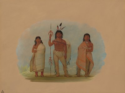 ओटोवा चीफ, उनकी पत्नी और एक योद्धा, 18611869। द्वारा जॉर्ज कैटलिन