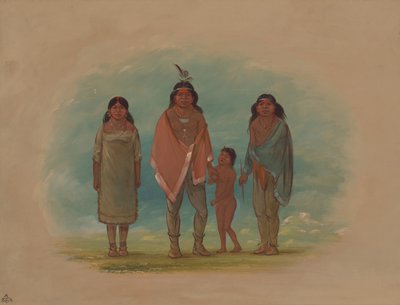 पटागन प्रमुख, उनके भाई और बेटी, 18561869। द्वारा जॉर्ज कैटलिन