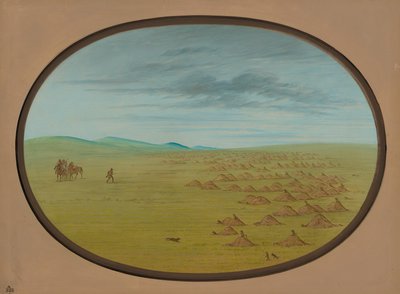 प्रेयरी डॉग विलेज, 18611869। द्वारा जॉर्ज कैटलिन