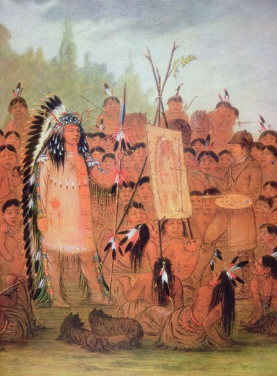 सेल्फ पोर्ट्रेट, c.1835 (कैनवास पर तेल) द्वारा जॉर्ज कैटलिन