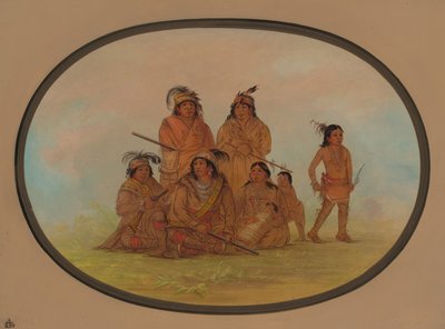 सेमिनोली इंडियंस, फोर्ट मोल्ट्री में कैदी, 18611869। द्वारा जॉर्ज कैटलिन