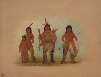 स्पोकन चीफ, टू वारियर्स, एंड ए बॉय, 18551869। द्वारा जॉर्ज कैटलिन