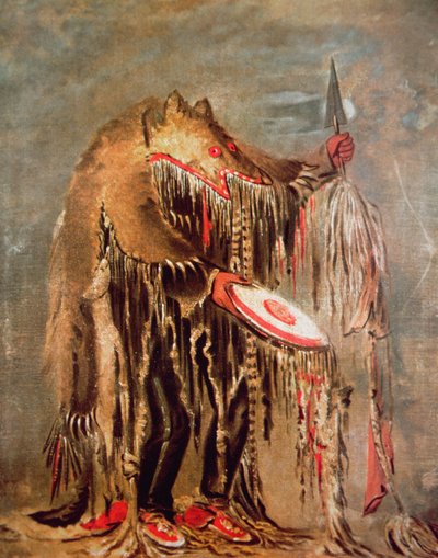 द व्हाइट बफ़ेलो, c.1840 (कैनवास पर तेल) द्वारा जॉर्ज कैटलिन