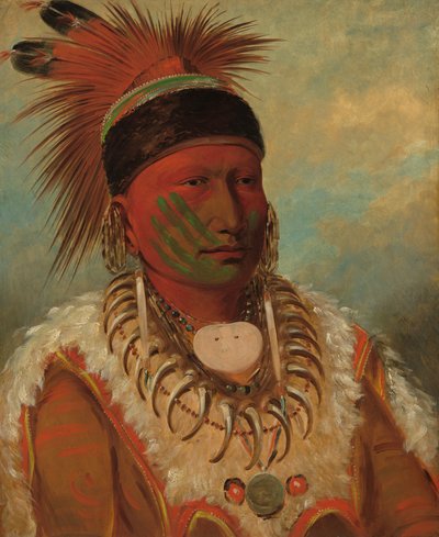 व्हाइट क्लाउड, आयोवा के प्रमुख, 18441845। द्वारा जॉर्ज कैटलिन