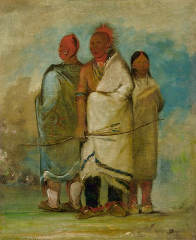 थ्री फॉक्स इंडियंस, 1837-1839। द्वारा जॉर्ज कैटलिन