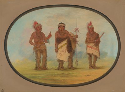 तीन आयोवा इंडियंस, 18611869। द्वारा जॉर्ज कैटलिन