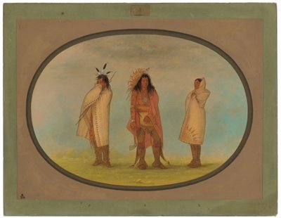 तीन Iroquois भारतीय द्वारा जॉर्ज कैटलिन
