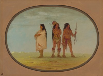 तीन नवाहो भारतीय, 18611869। द्वारा जॉर्ज कैटलिन